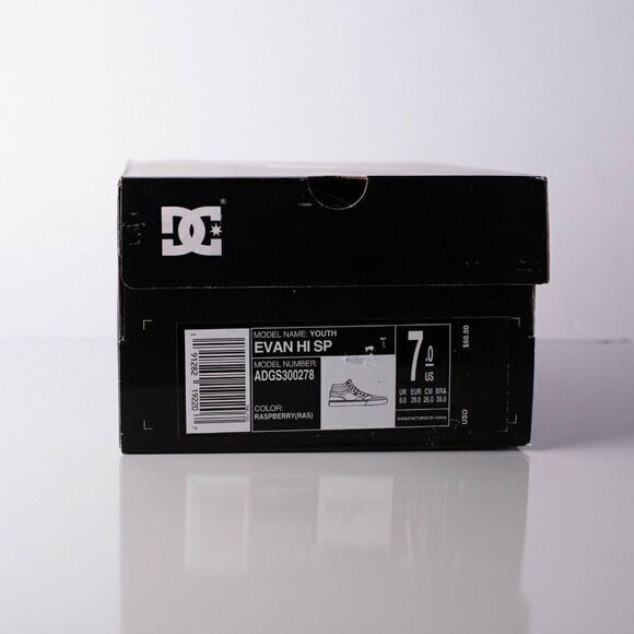 DC Evan Hi Sp Kids Youth Raspberry Skateboard Shoe - Picture 9 of 9